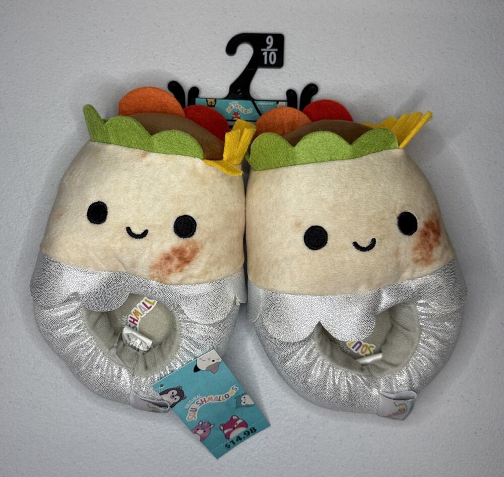 Squishmallows Kids Bernardo the Burrito Plush Slipper Girls Size 9/10